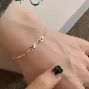 Bracelet épingle à nourrice cœur 1