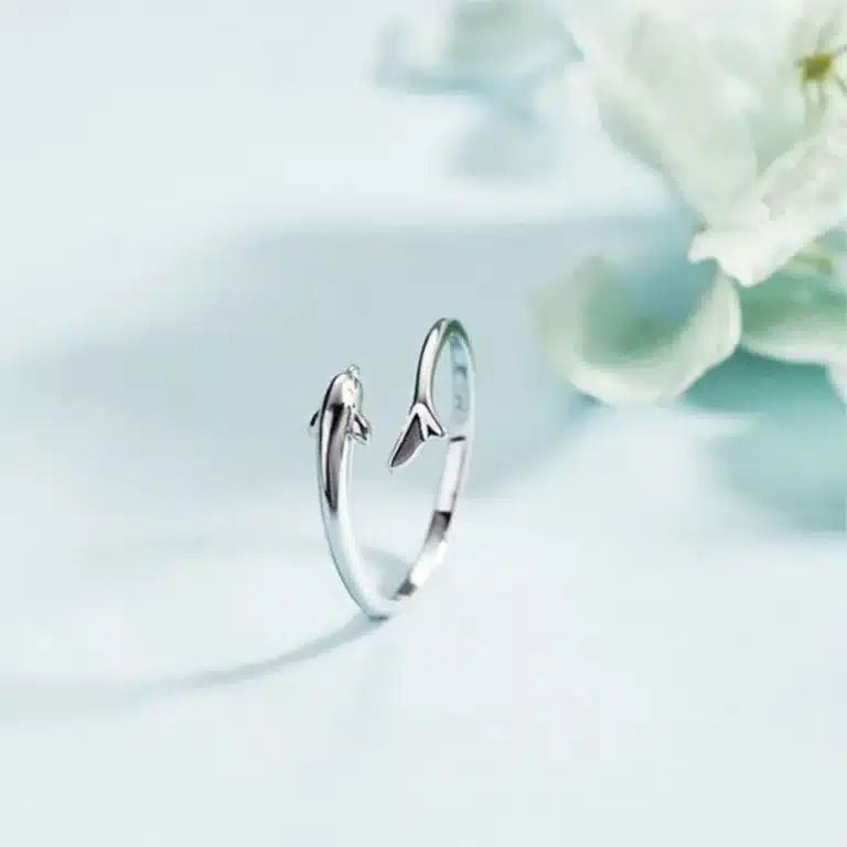 Bague dauphin femme ajustable 3