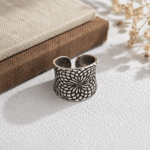 Bague femme rosace