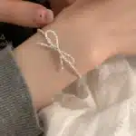 Bracelet femme argent noeud lacets 1