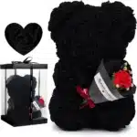 Ours en roses éternelles Saint Valentin avec bouquet 7