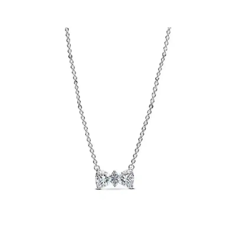 Collier femme noeud brillant coloré 2