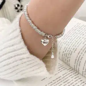 Bracelet jonc argent souple femme 1
