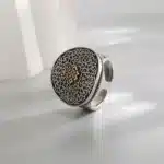 Bague femme grosse rosace vintage 1