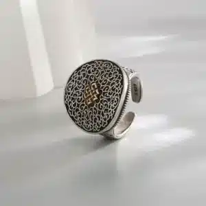 Bague femme grosse rosace vintage 1
