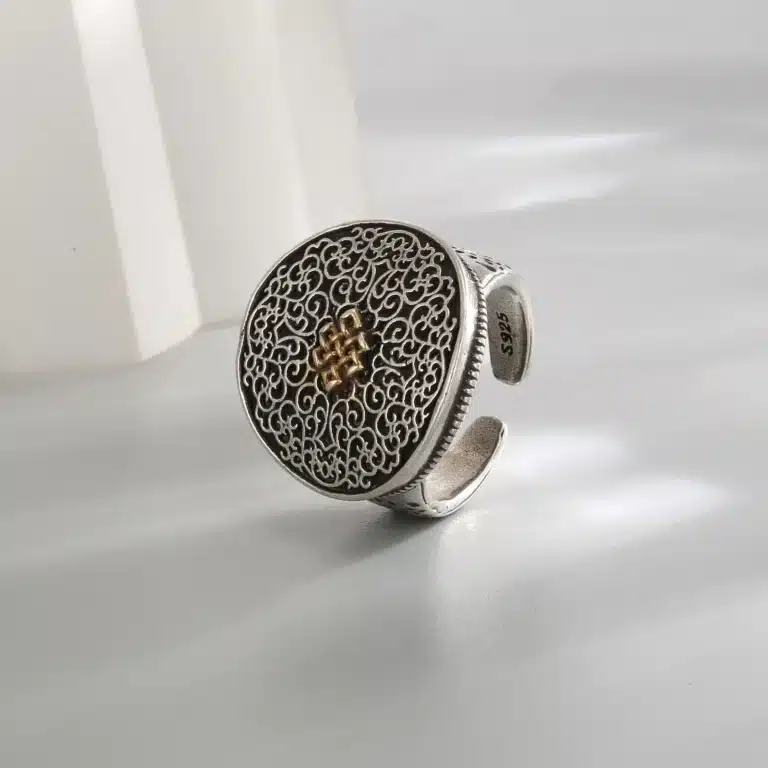Bague femme grosse rosace vintage 1