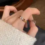 Bague femme perles ouvertes colorées ajourées 1