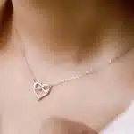 Collier femme pendentif coeur infini 2
