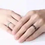 Bague de couple ange démon noir et blanc 1