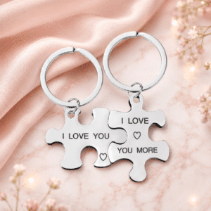 Porte-clés couple I love you more