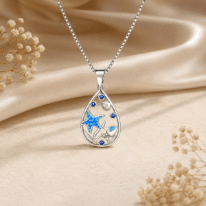 Collier femme océan opale