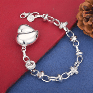 Bracelet femme médaillon cœur