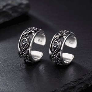 Bague couple acier oeil protecteur
