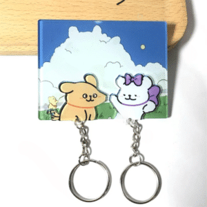 Porte-clés couple mural animaux kawaii