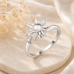 Bague femme soleil ajustable