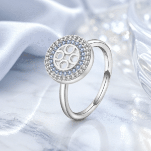 Bague femme anti stress ronde