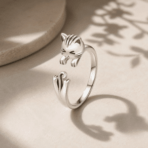 Bague femme chat kawaii