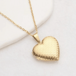 Collier femme coeur porte-photo