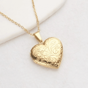 Collier femme porte-photo coeur ouvrant