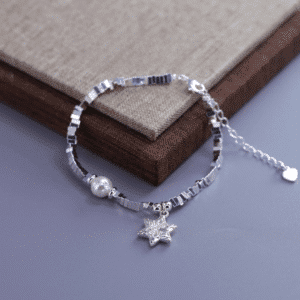 Bracelet flocon de neige perle